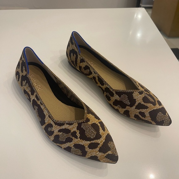 Rothy's The Point Leopard Print Flats size 10 - Picture 8 of 11
